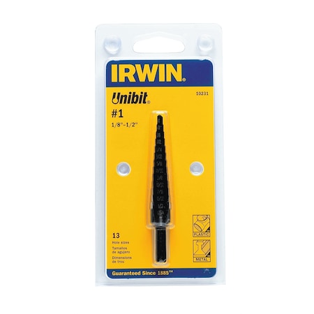 Irwin DRILL BIT 1 STEP 13 HOLE SIZES 132 INCREMENTS VGP10231